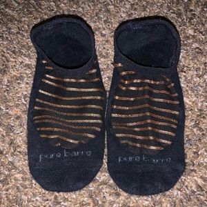 Pure Barre Rose Gold Striped Sheer Socks 5 for $25